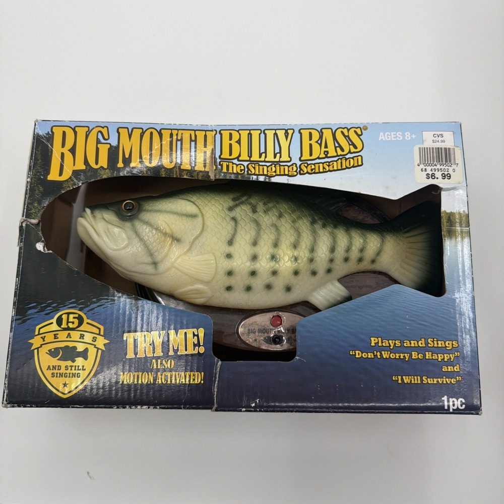 Big Mouth Billy Bass Singing Fish "Don't Worry" and "I Will Survive" Gemmy 2014